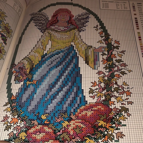 Angels Remembered Cross-Stitch Book - a leisure arts book- 1990s - gently used - Picture 10 of 12